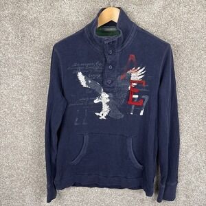 Y2K American Eagle Sweatshirt‎ Men's Large Vintage Fit Pockets Pullover 2000s